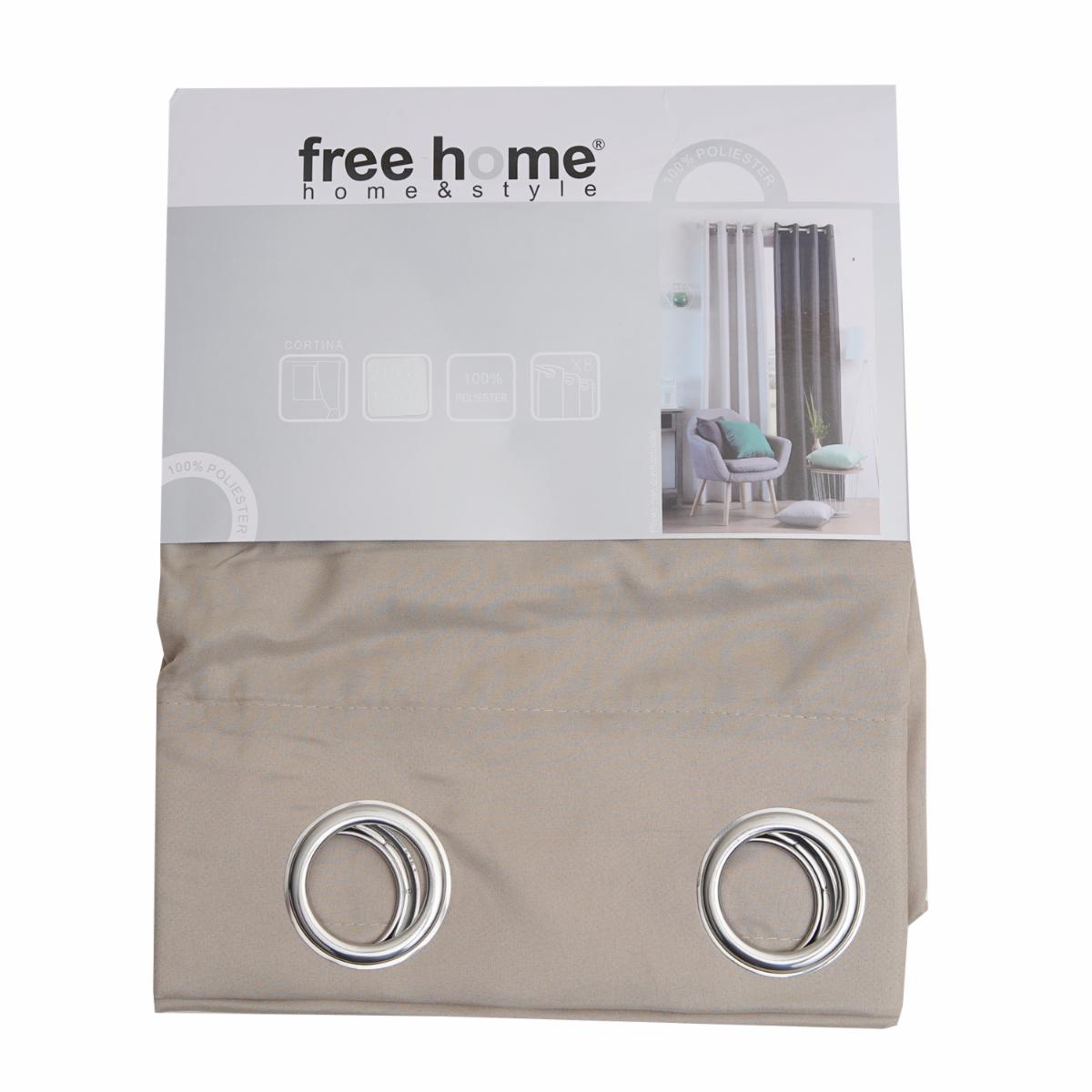 Cortina Karol Taupe FREE HOME 210X115 Cm