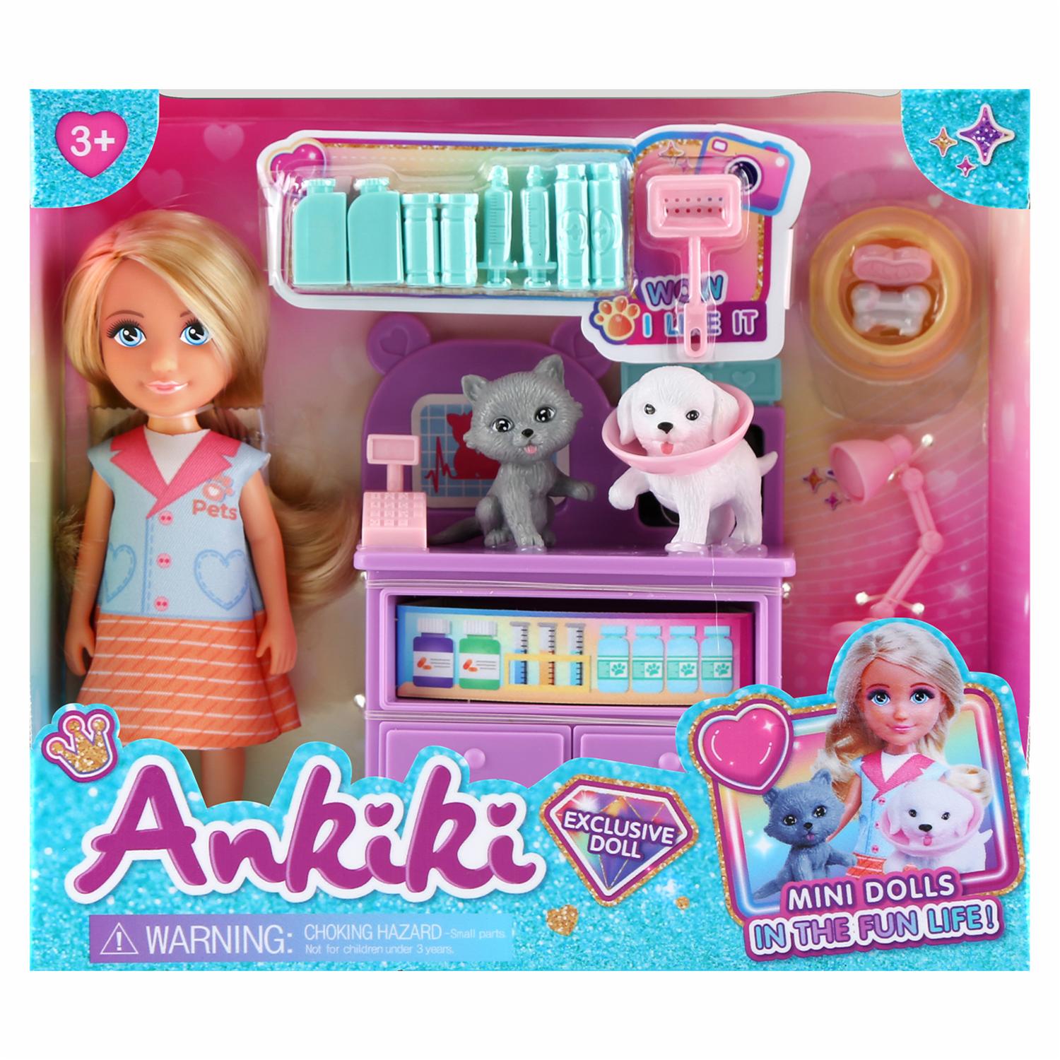 Mini Muñeca Con Perro ANLILY Incluye Accesorios