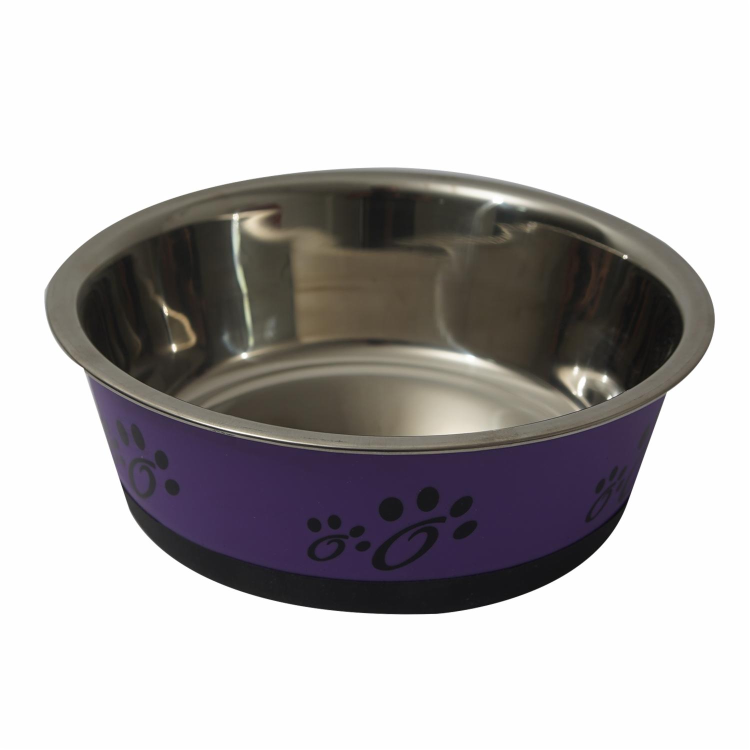 Plato Para Mascota De Acero Inoxidable Con Antideslizante RILEY & REX Unidad