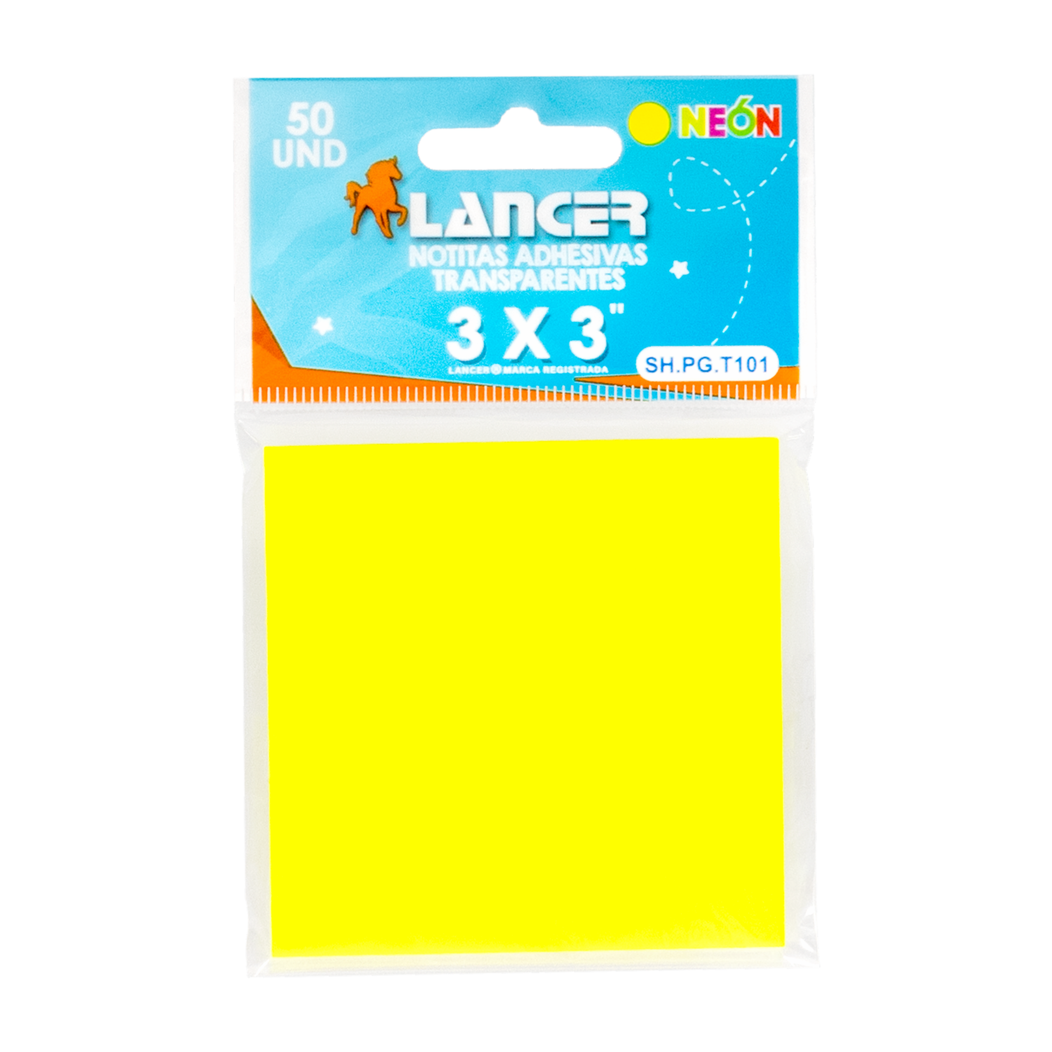 Notas Adhesivas Transparente Color Amarillo LANCER Unidad