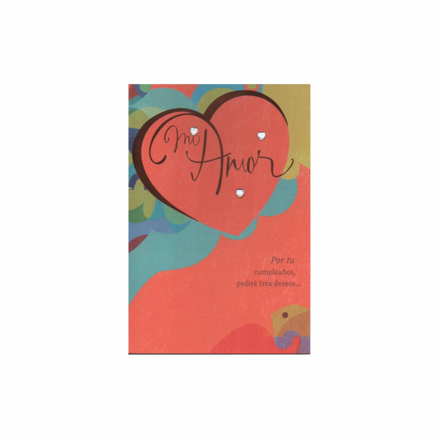 Tarjeta Felicitación Cumpleaños Amor Corazón HALLMARK 1 Pieza