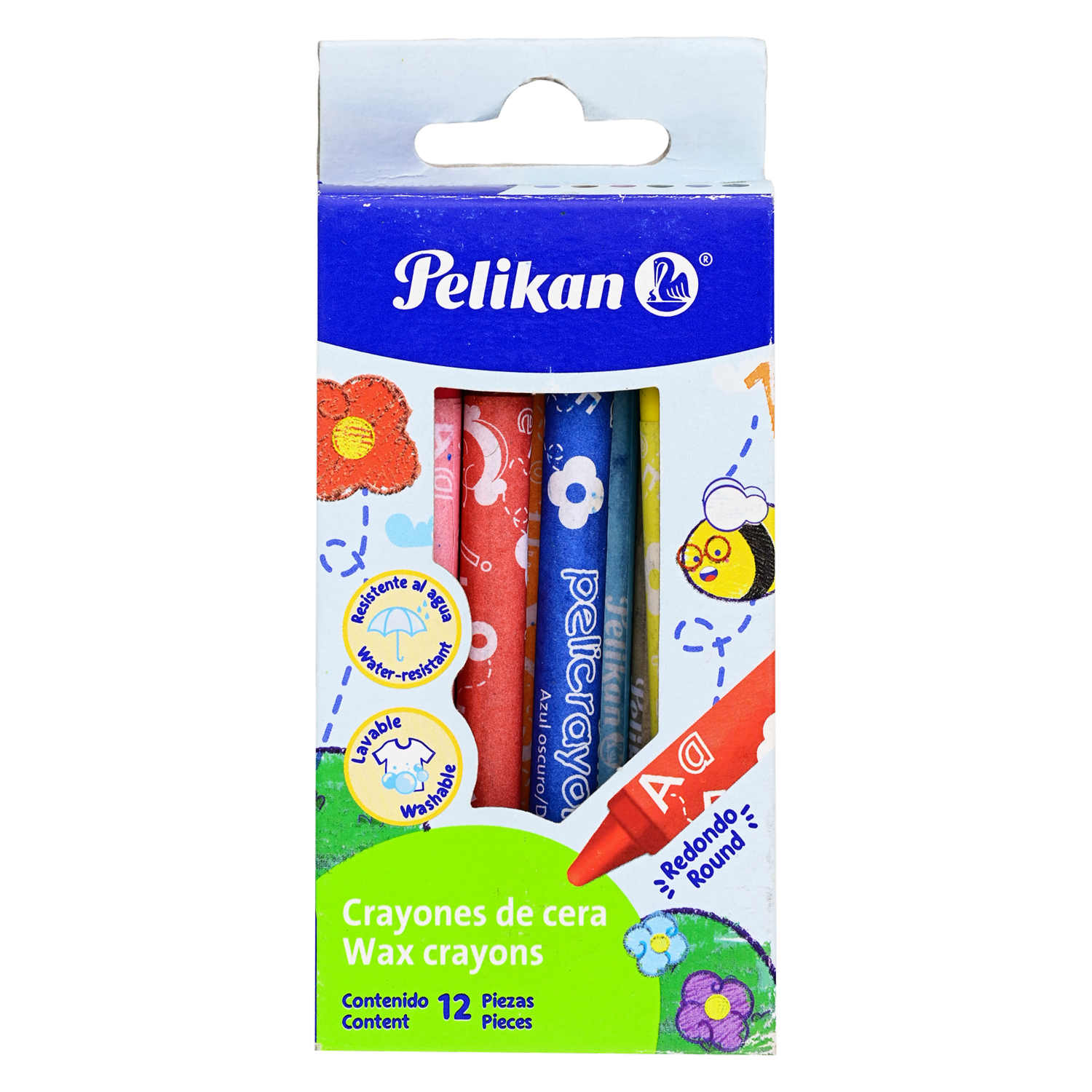 Crayones De Cera Redondos Tamaño Regular PELIKAN X 12 Uds