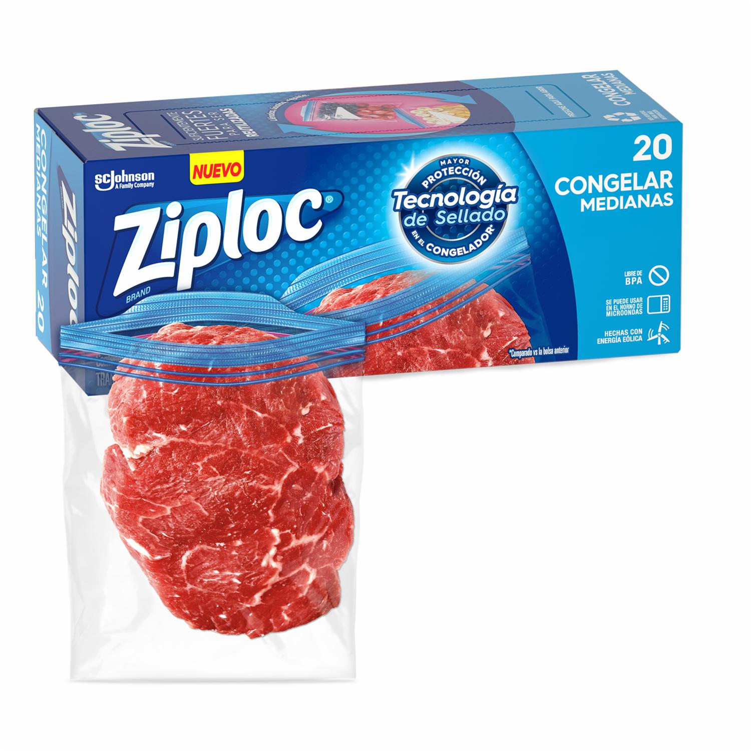 Bolsas Para Congelar ZIPLOC X 20 Uds