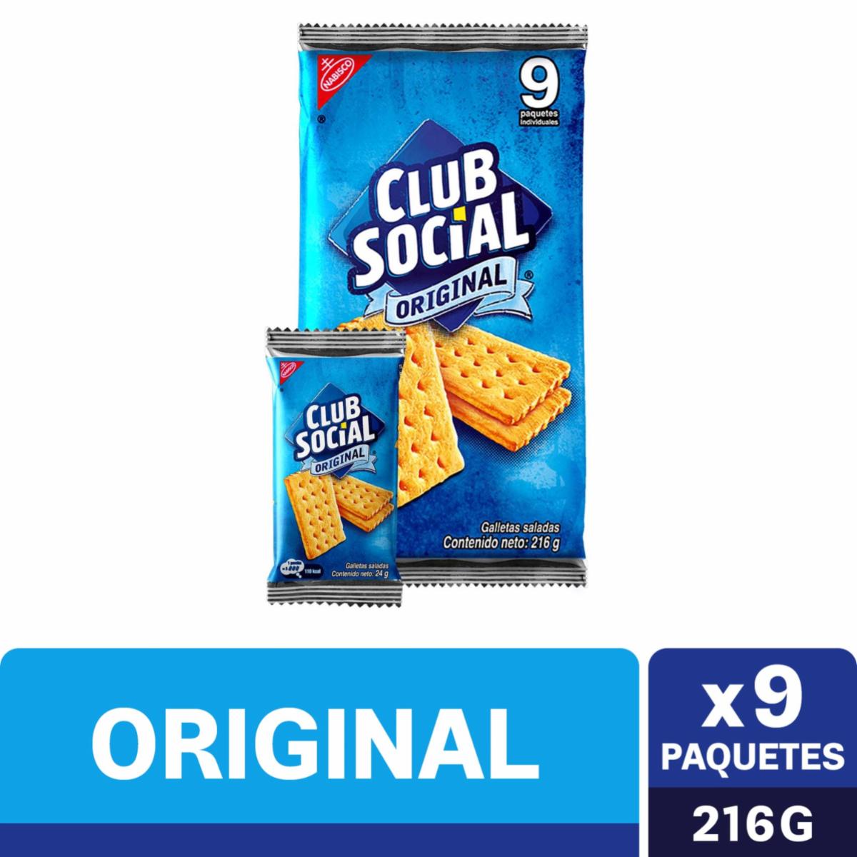 Galletas De Sal Sabor Original CLUB SOCIAL 216 G