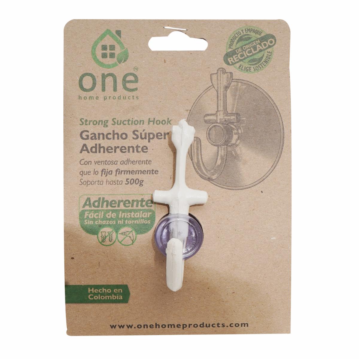 Gancho Adherente Blanco DAMECOS Soporte Hasta 500 G