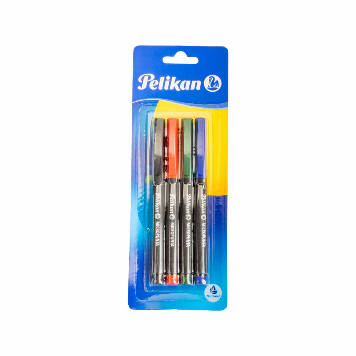 Marcadores Micropunta Plus Negro Azul Rojo Verde PELIKAN X 4 Uds