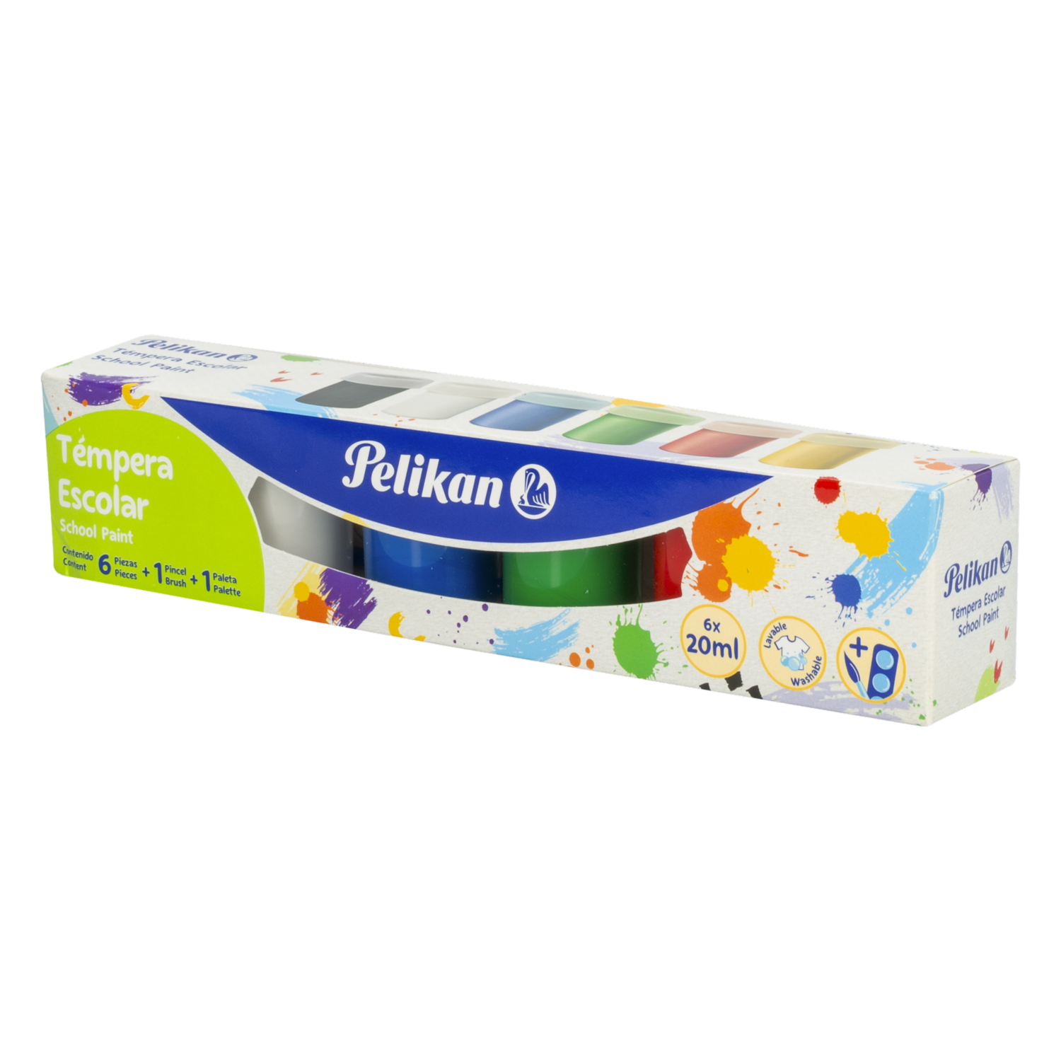 Témperas Escolares Varios Colores PELIKAN 6 X 20 Ml