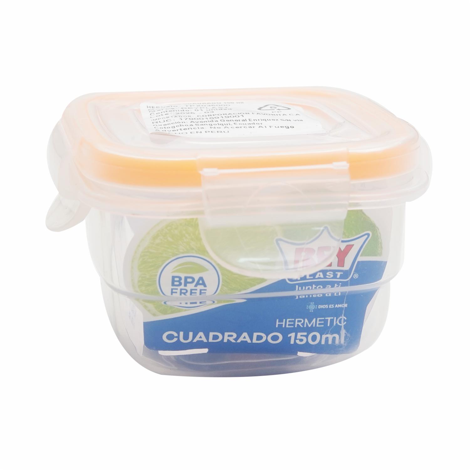 Repostero Hermético Cuadrado Azul REY PLAST 150 Ml
