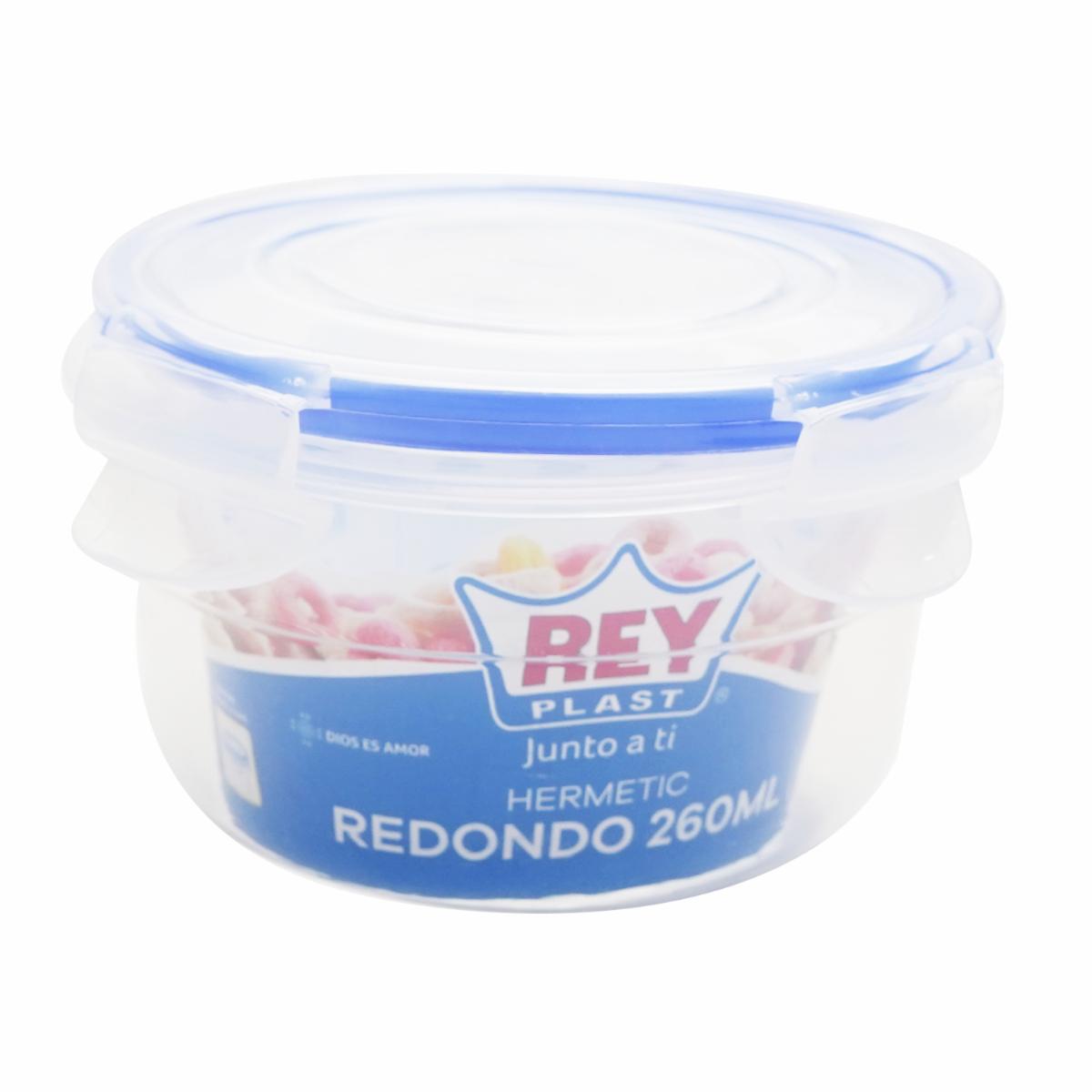 Repostero Hermético Redondo Azul REY PLAST 260 Ml