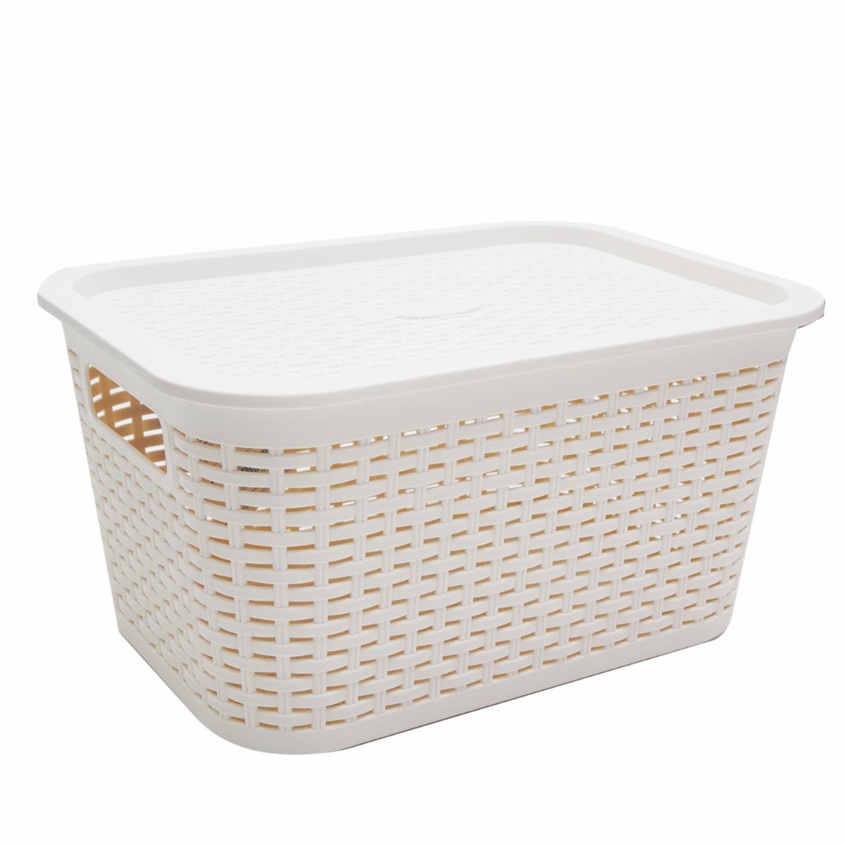 Canastilla Con Tapa Tavarua REY PLAST 1 Pieza
