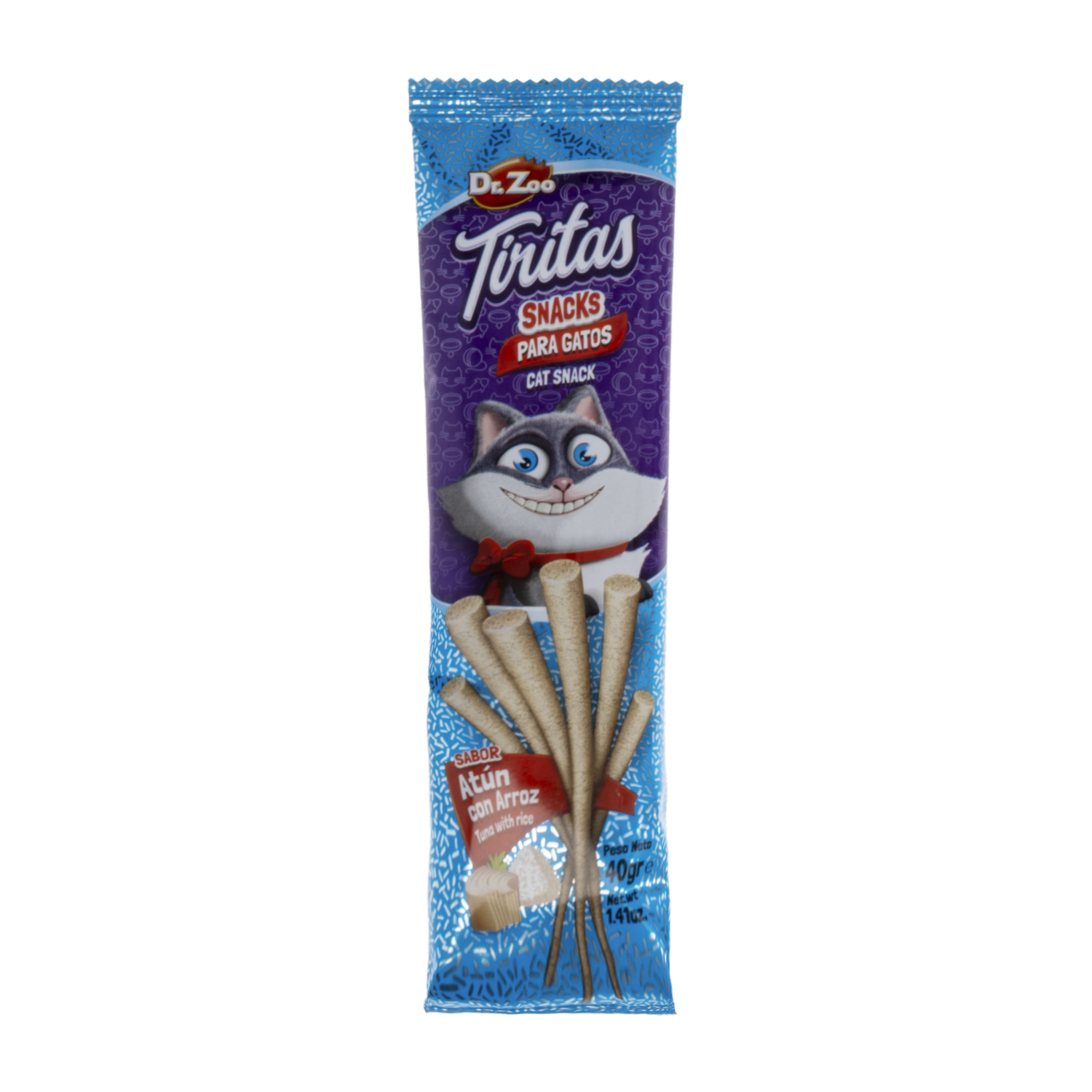 Snack Para Gatos De Atún Y Arroz  Tiritas DR. ZOO 40 G