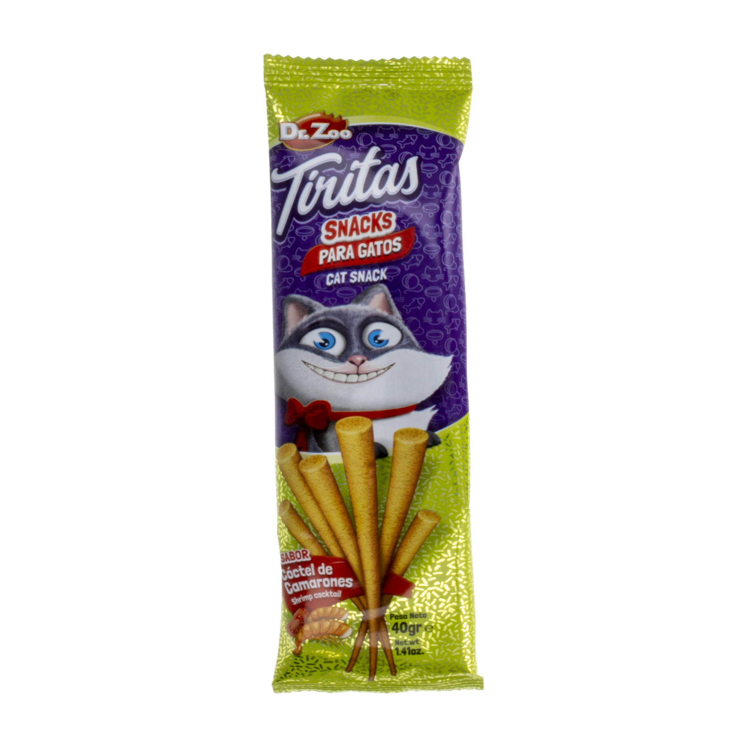 Snack Para Gatos Cocktail De Camarón En Tiritas DR. ZOO 40 G