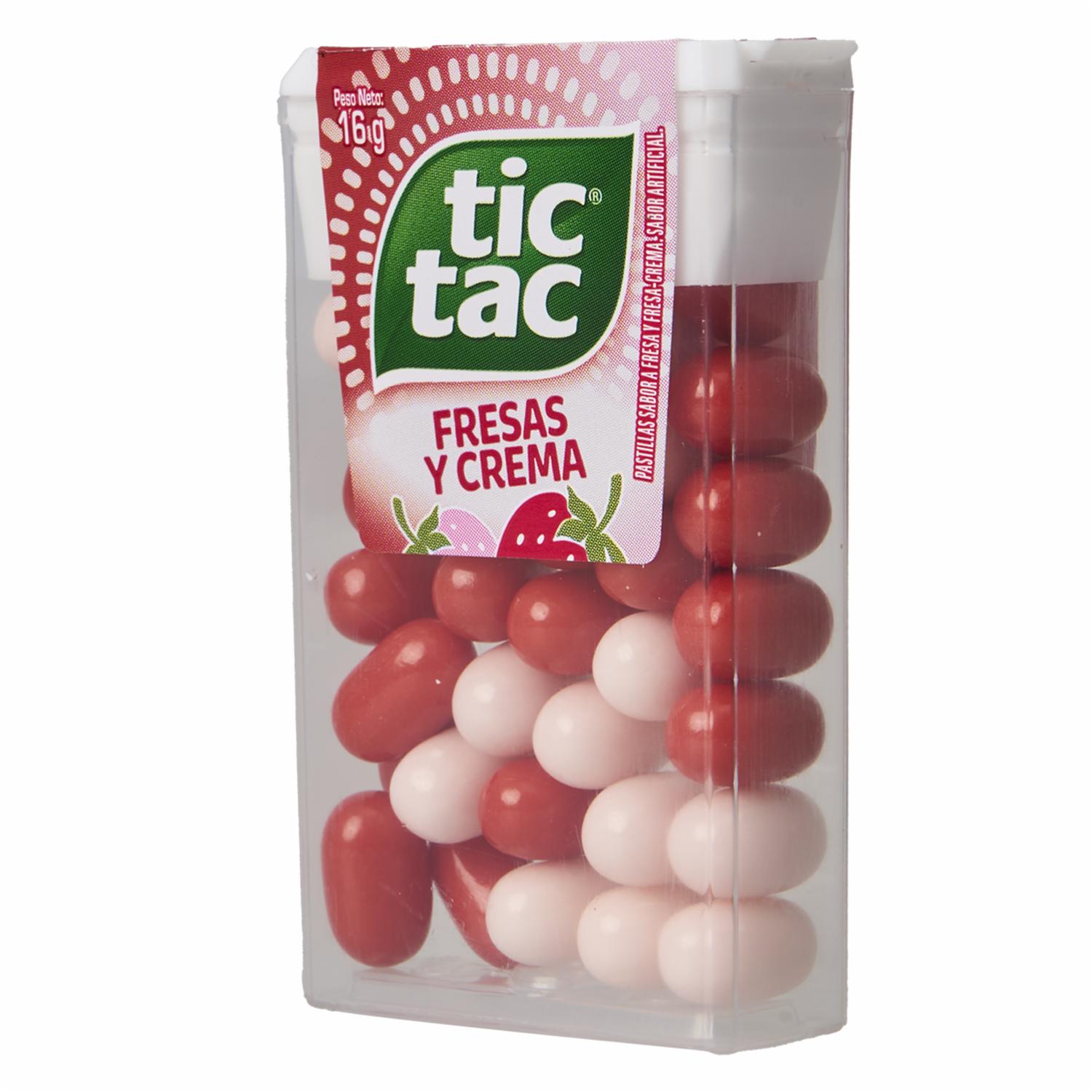 Caramelo Masticable Sabor A Fresa Con Crema TIC TAC 16 G