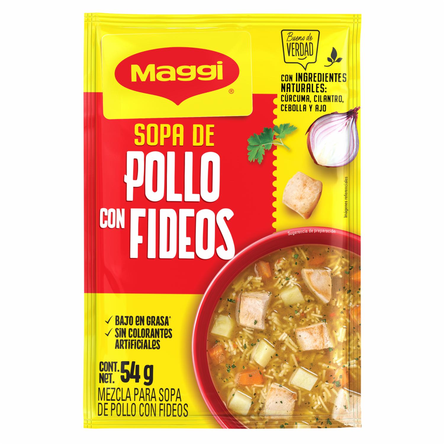 Sopa Instantánea De Pollo Con Fideos MAGGI 12 X 54 G