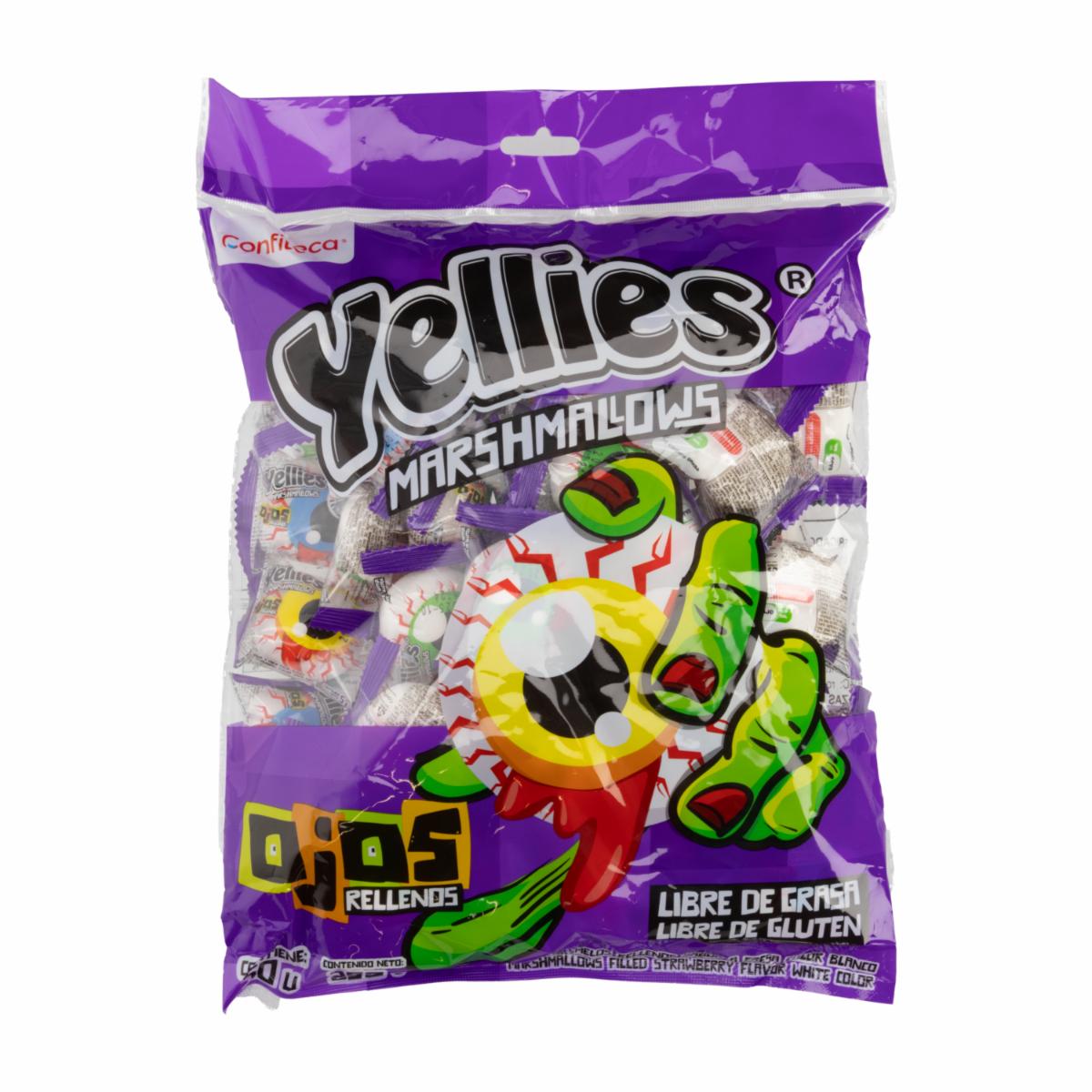 Marshmellows Ojos Rellenos Halloween YELLIES 250 G