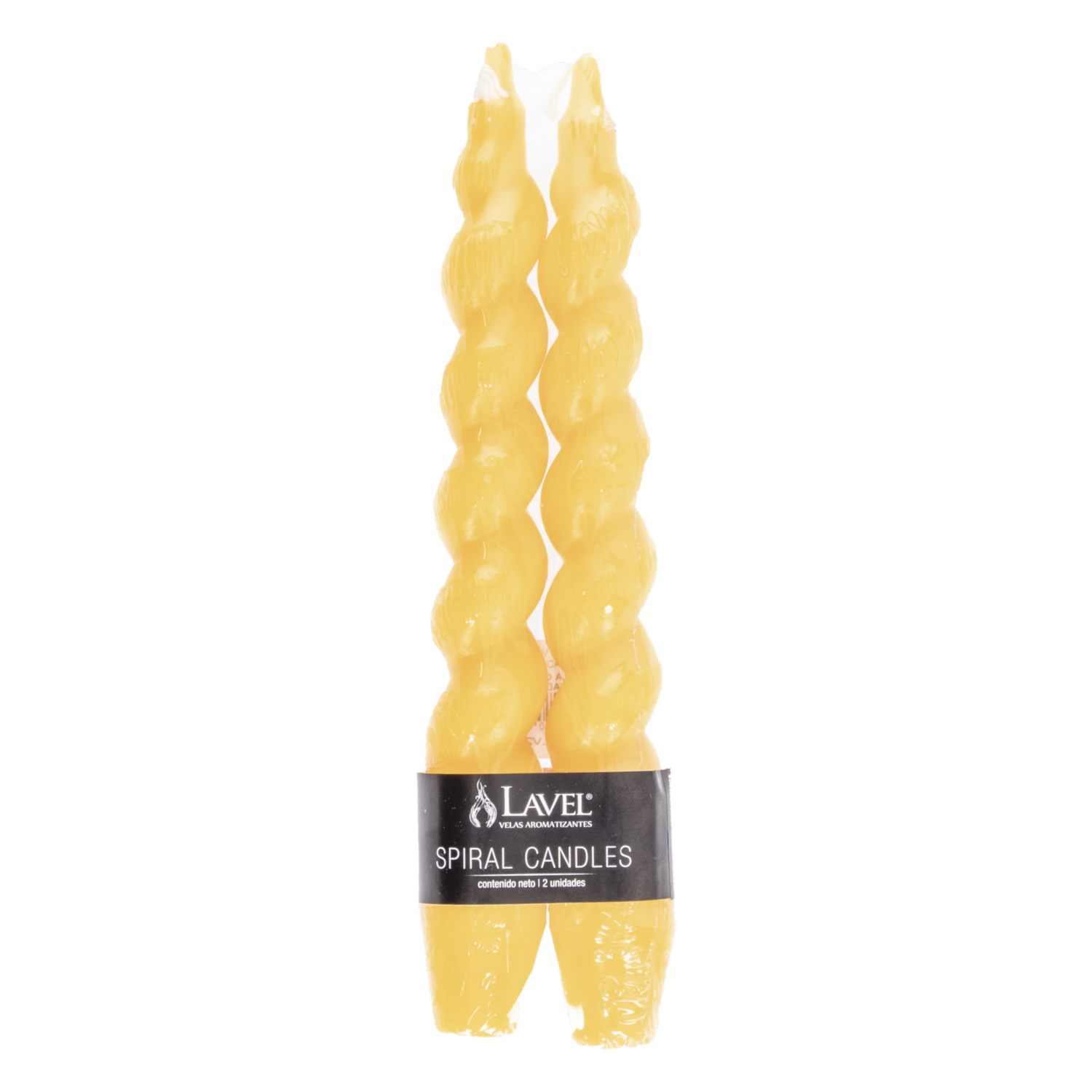 Vela Candelabro Torneada Amarillo LAVEL 120 G