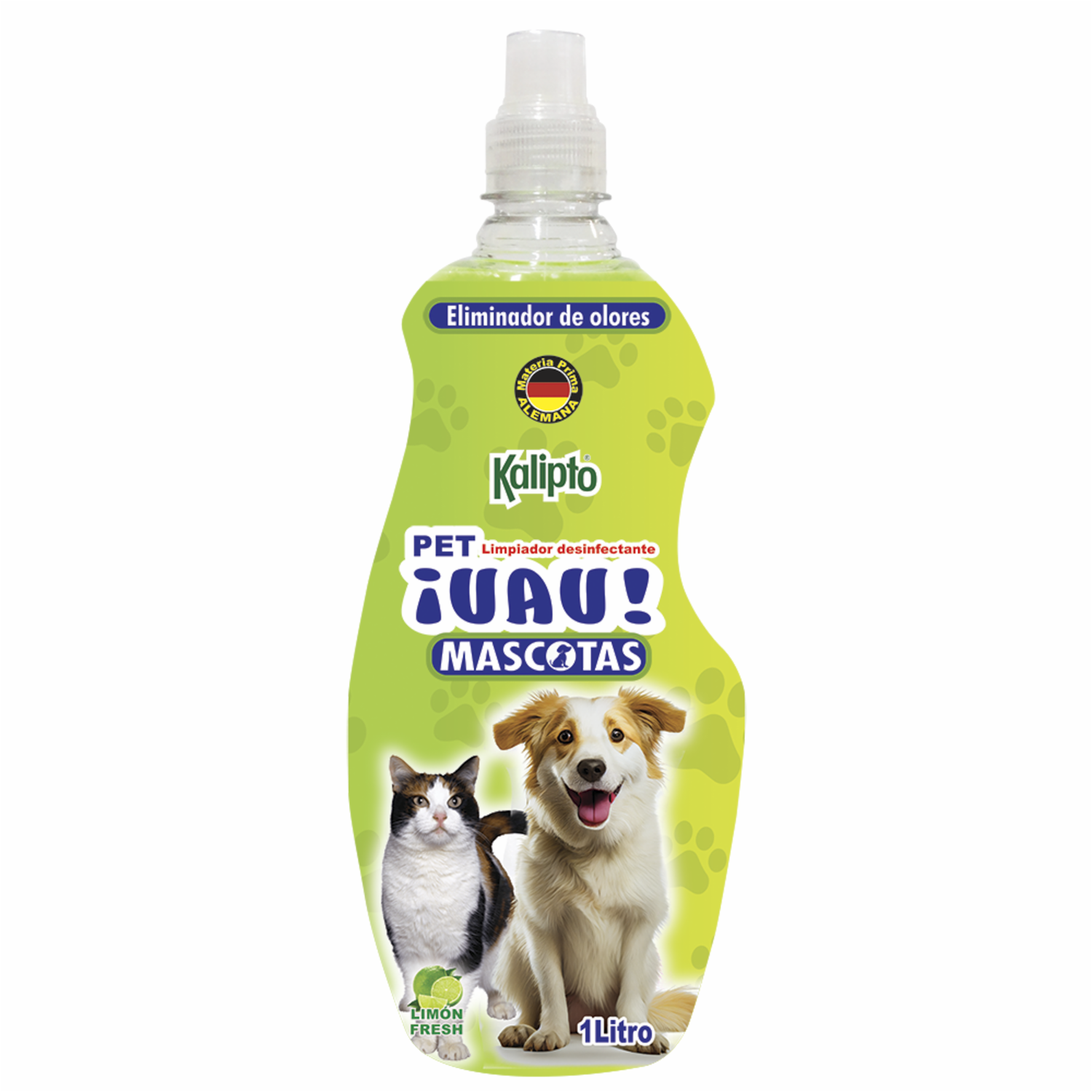 Limpiador Desinfectante Mascotas Limpiador  Aroma Limón KALIPTO 1 Litro