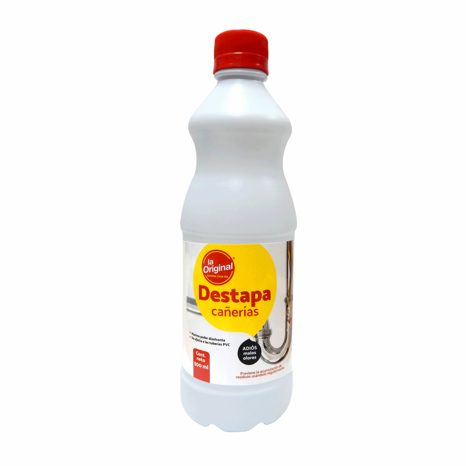 Destapador De Cañerías Máximo Poder Disolvente LA ORIGINAL 500 Ml