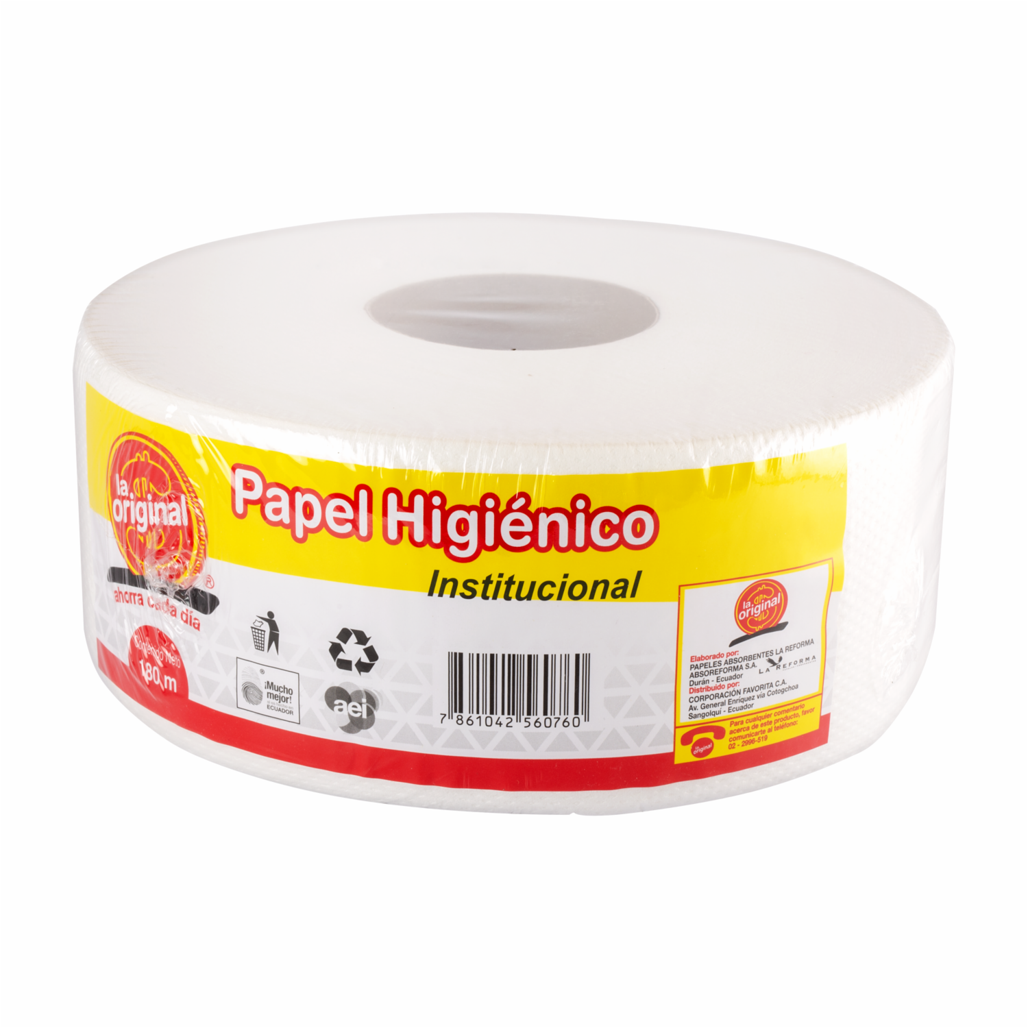 Papel Higiénico Institucional LA ORIGINAL 180 Metros