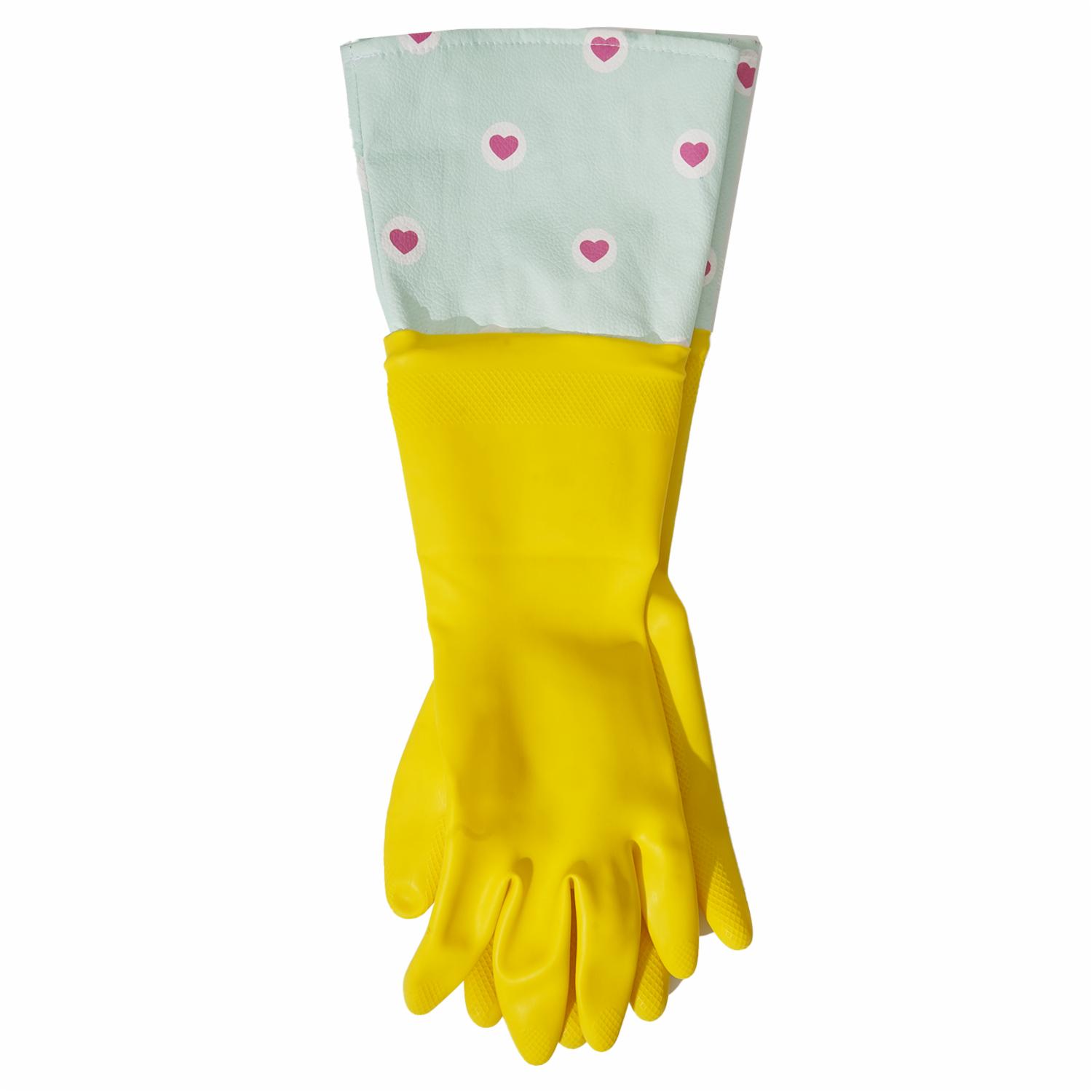 Guantes De Caucho Con Puño Surtido N° 8 TELA, PAPEL Y TIJERA Unidad