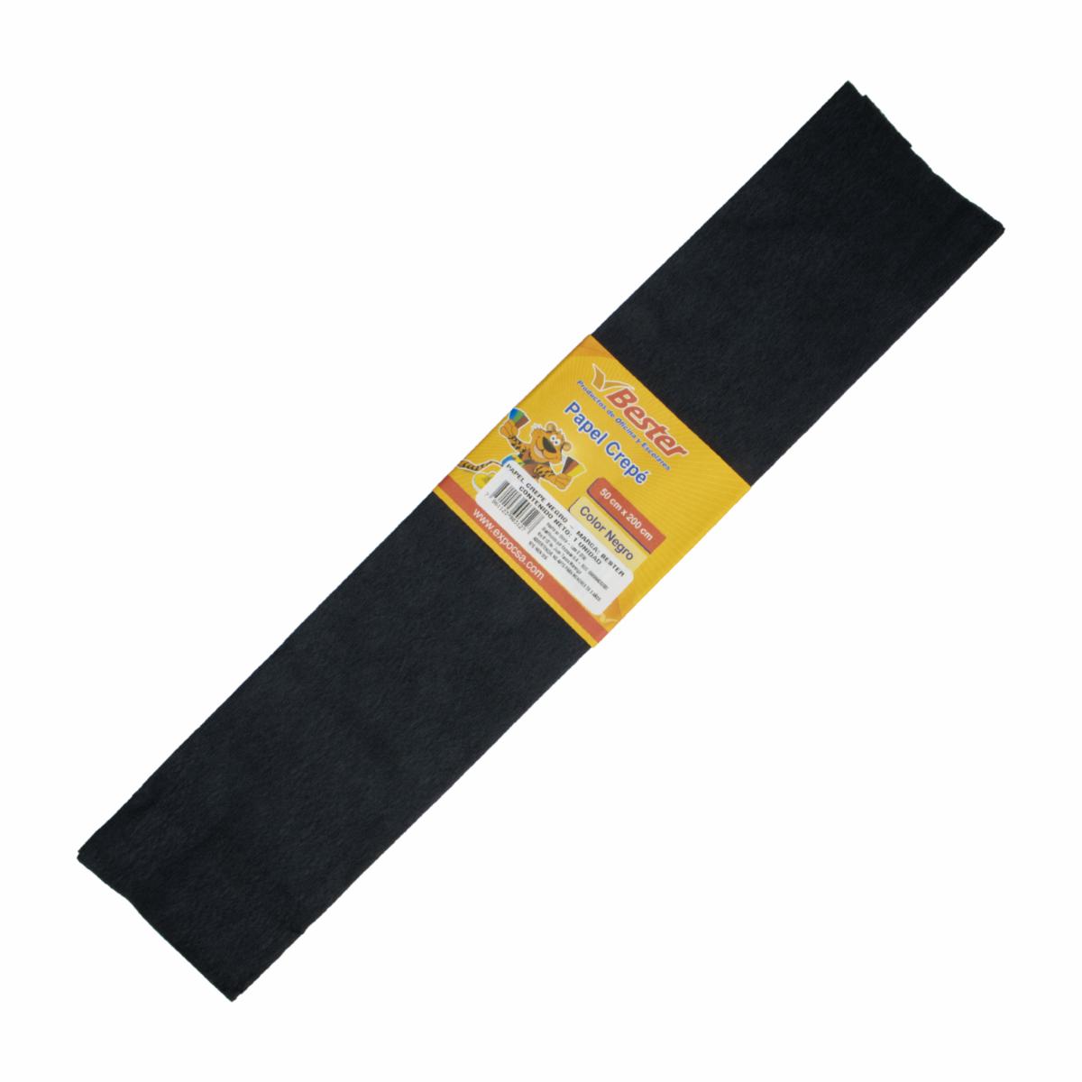 Papel Crepé Tono Negro BESTER 1X10Uds