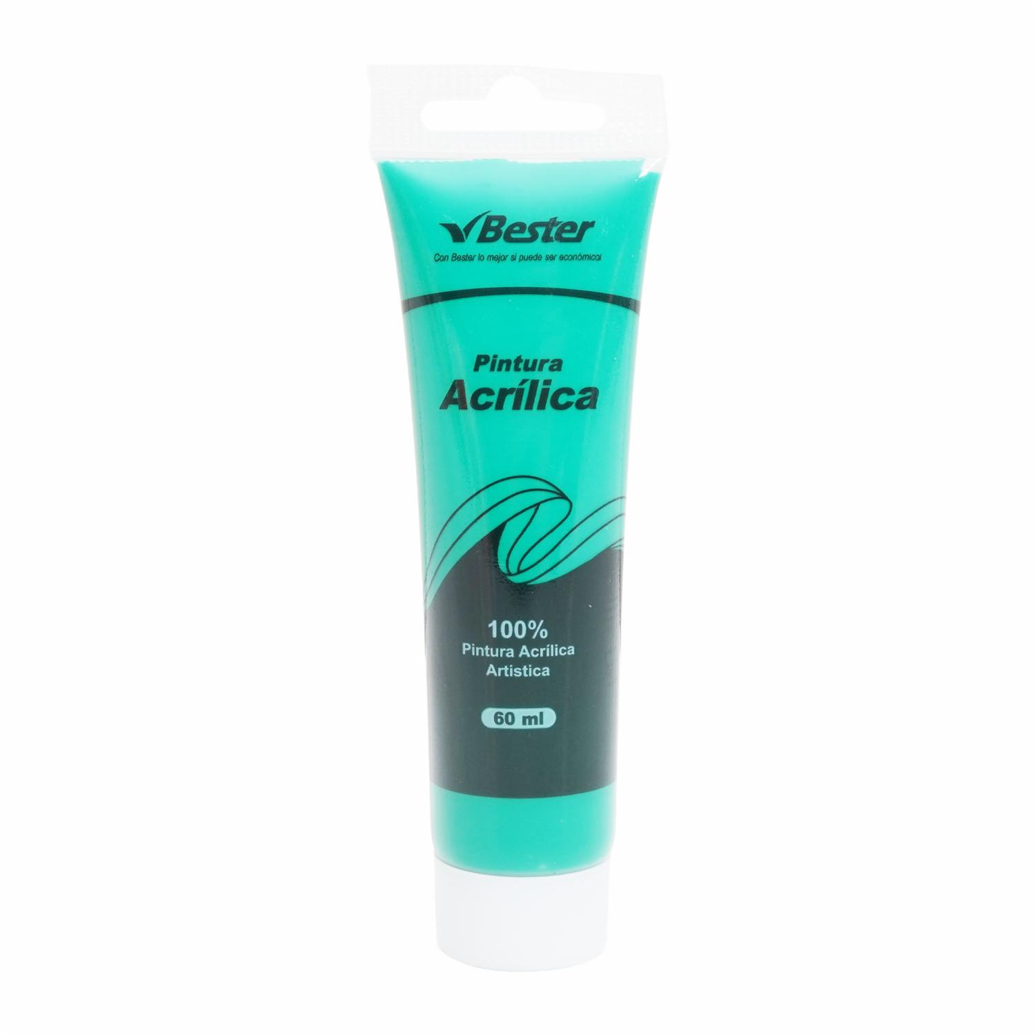 Pintura Acrílica Verde BESTER 60 Ml