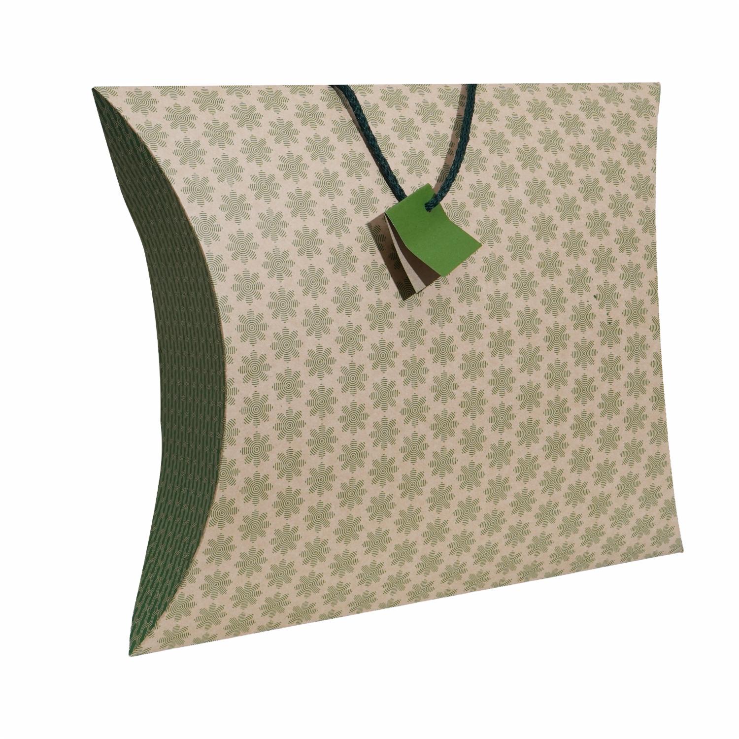 Caja Kraft Roja Verde PAPELART Mediana