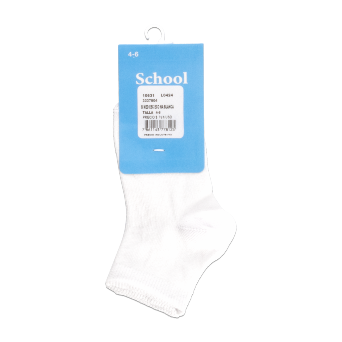 Medias Escolares Eco Blanca MECRISGA Talla 4 – 6
