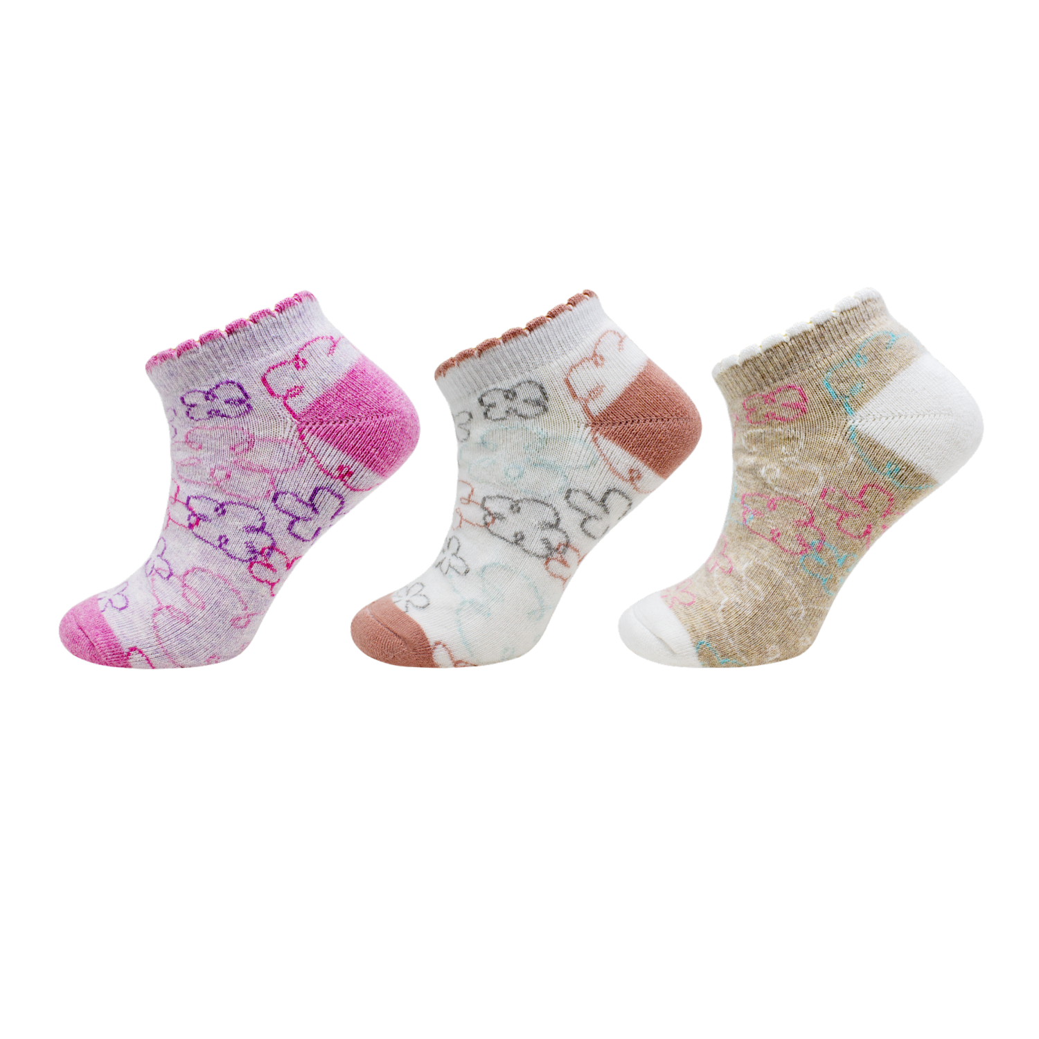 Medias Deportiva Top Con Diseño Pack X3 MGX KIDS