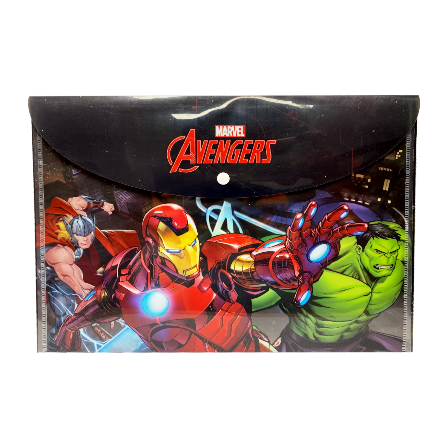 Sobre Porta Documento Diseño Avengers Con Broche REX PLASTICS A4