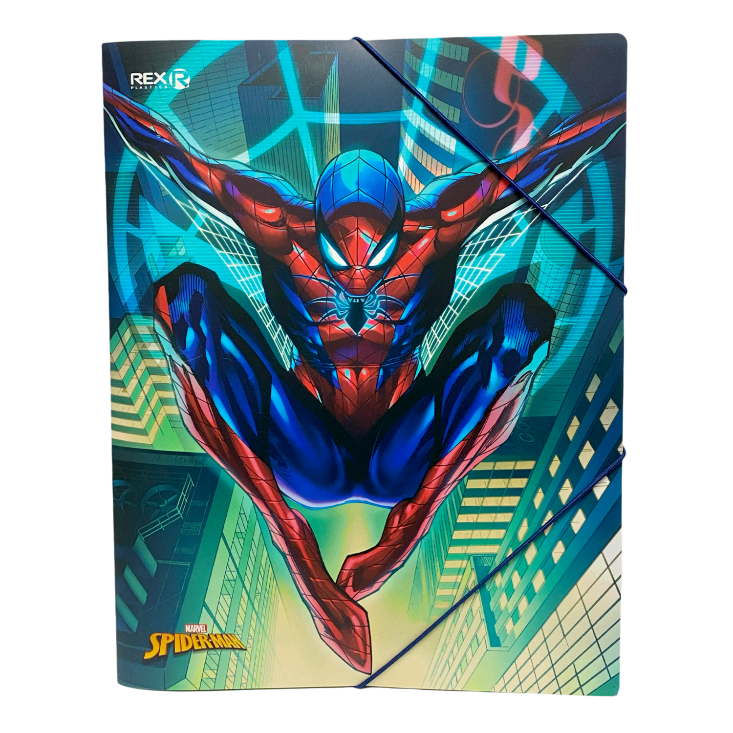 Folder Con Elástico Diseño Spiderman REX PLASTICS A4