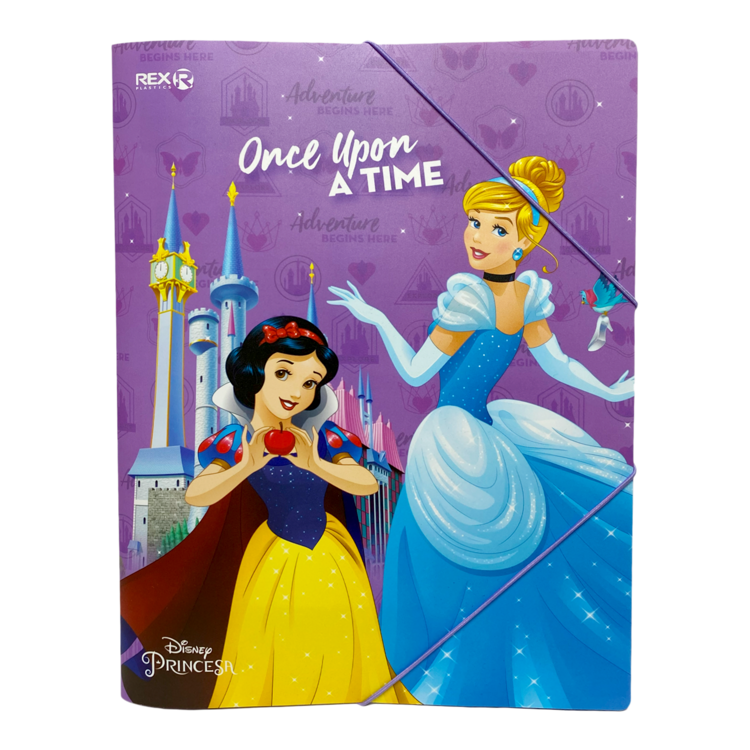 Folder Con Elástico Diseño Princesas REX PLASTICS A4