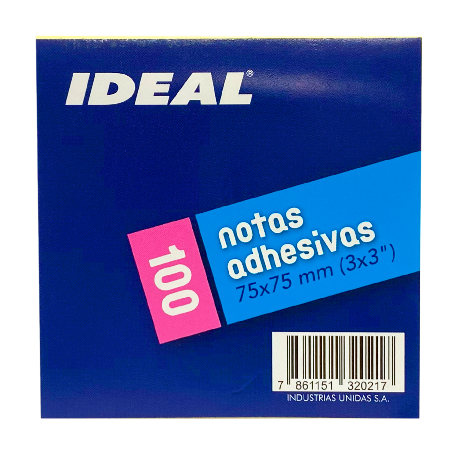 Notas Adhesivas 75X75 Mm Pastel Amarillo 100 Hojas IDEAL 75X75 MM