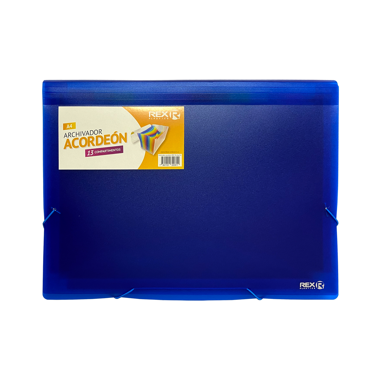 Archivador Acordeón 13 Compartimientos Rex Azul U. REX PLASTICS A4