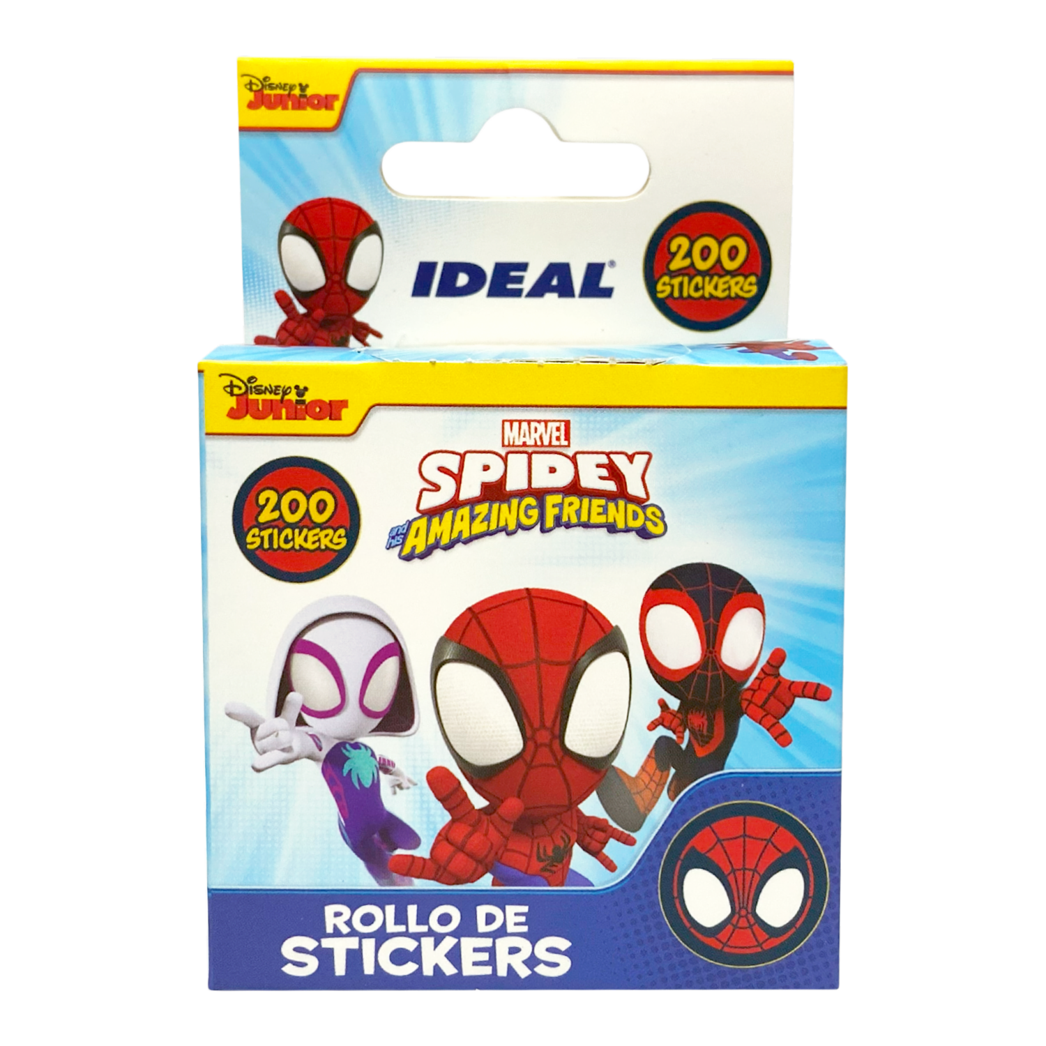 Rollo Stickers Spidey 200 Unidades. IDEAL 6.5X10