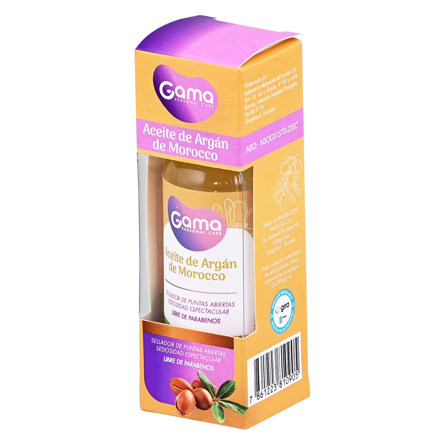 Óleo Capilar Aceite De Argán De Morocco GAMA 60 Ml