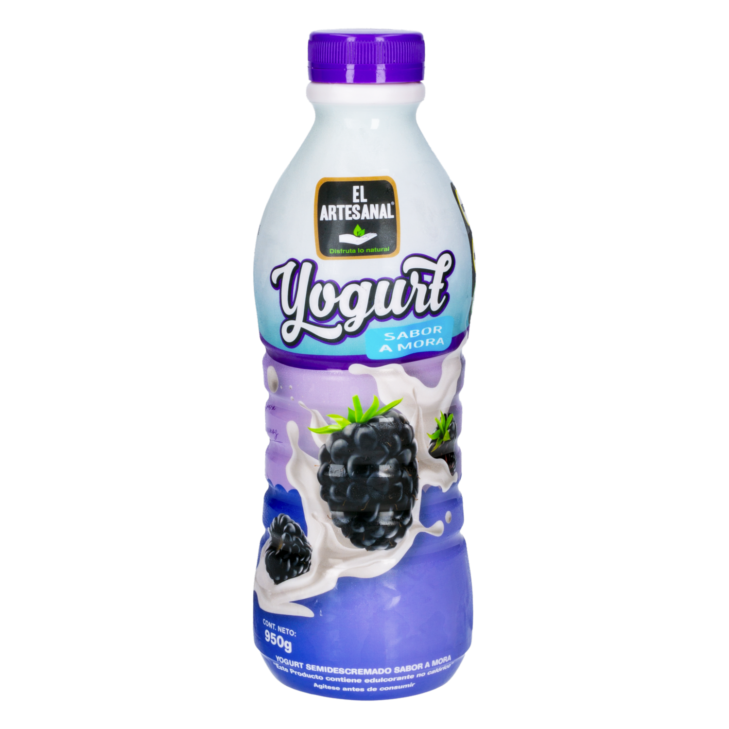 Yogurt Sabor A Mora En Botella EL ARTESANAL 950 G