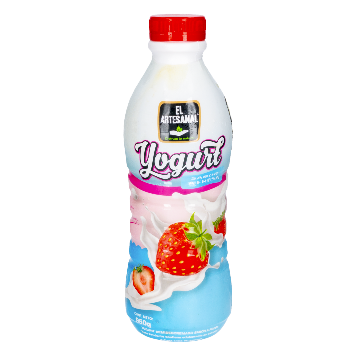 Yogurt Sabor A Fresa En Botella EL ARTESANAL 950 G