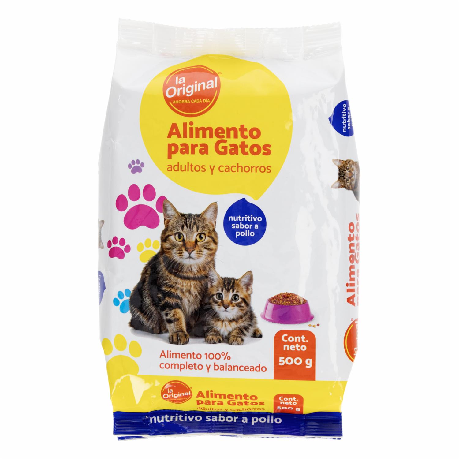 Alimento Para Gatitos Cachorros Y Adultos Sabor A Pollo LA ORIGINAL 500 G