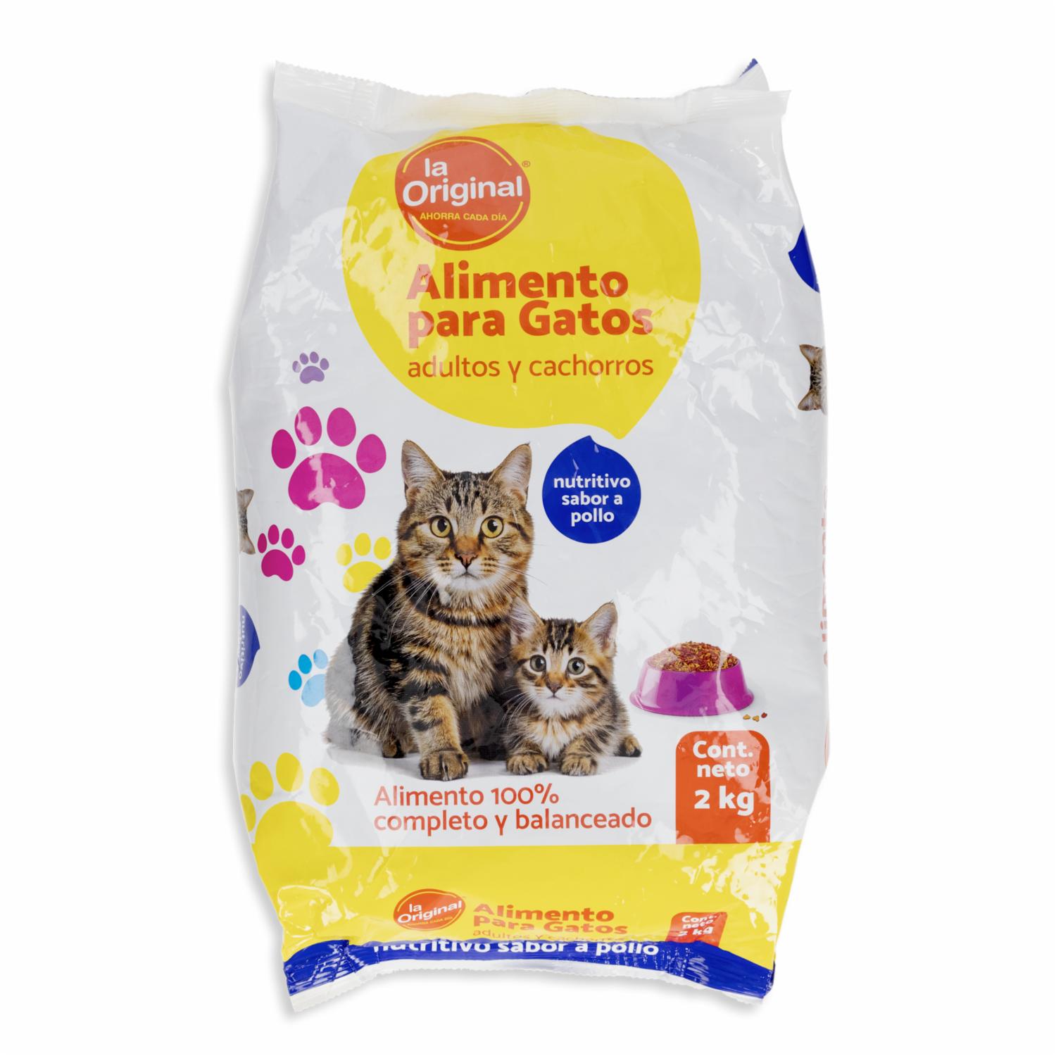 Alimento Para Gatitos Cachorros Y Adultos Sabor A Pollo LA ORIGINAL 2 Kg