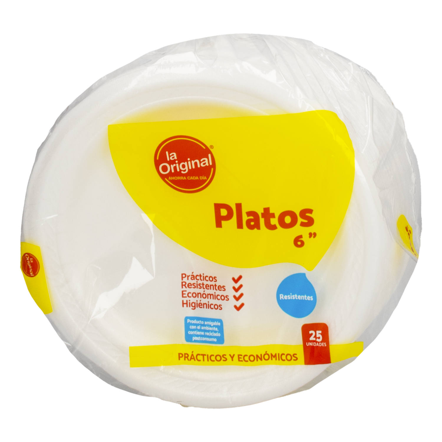 Plato Desechable Blanco LA ORIGINAL 25 Uds
