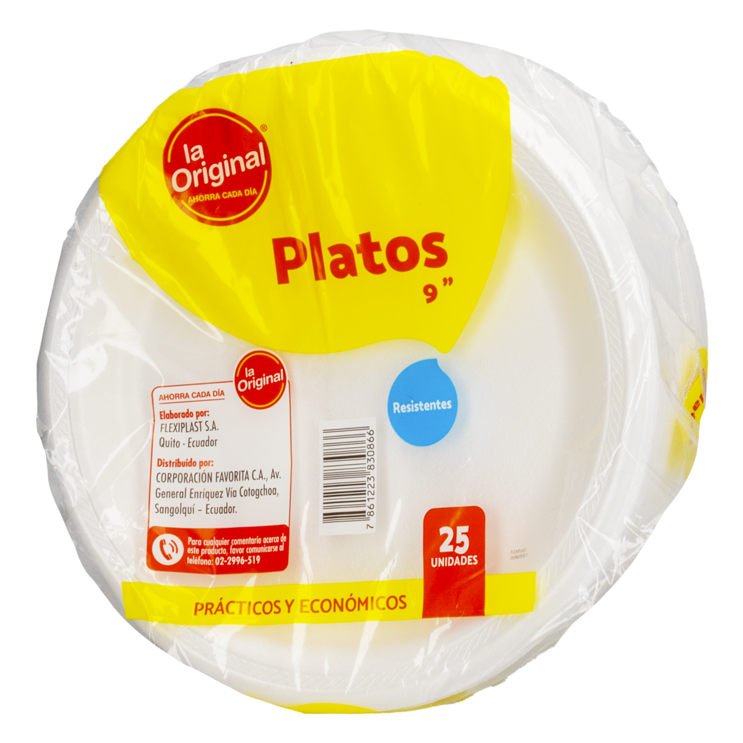 Plato Desechable Blanco LA ORIGINAL 25 Uds