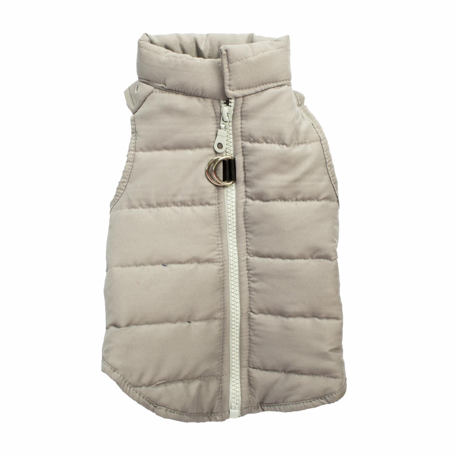Chaleco Para Perro Acolchado Color Gris DOGGO Talla Extra Pequeño