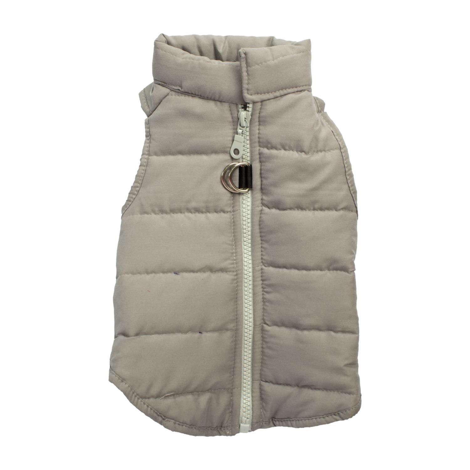 Chaleco Para Perro Acolchado Color Gris DOGGO Talla Pequeña