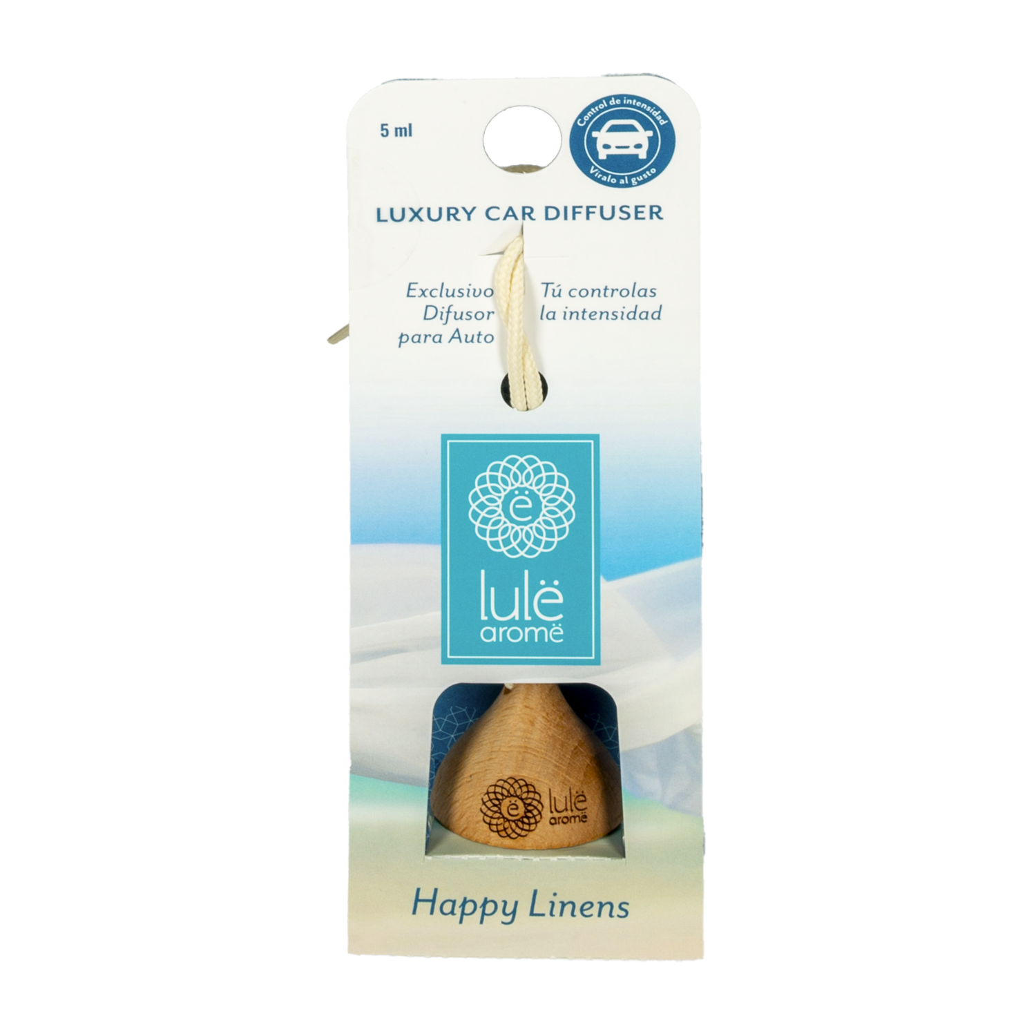 Difusor Ambiental Para Auto Fragancia Happy Linens LULË AROMË 5 Ml