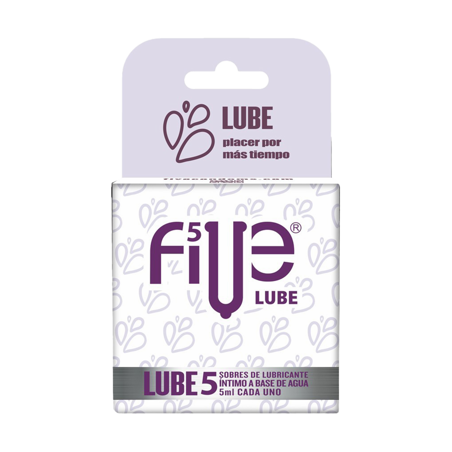 Lubricante Íntimo Lube FIVE 5 Unidaes
