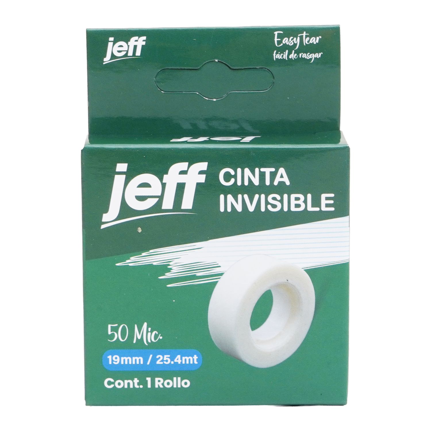 Cinta Adhesiva 50 Micras JEFF 25,4 Metros