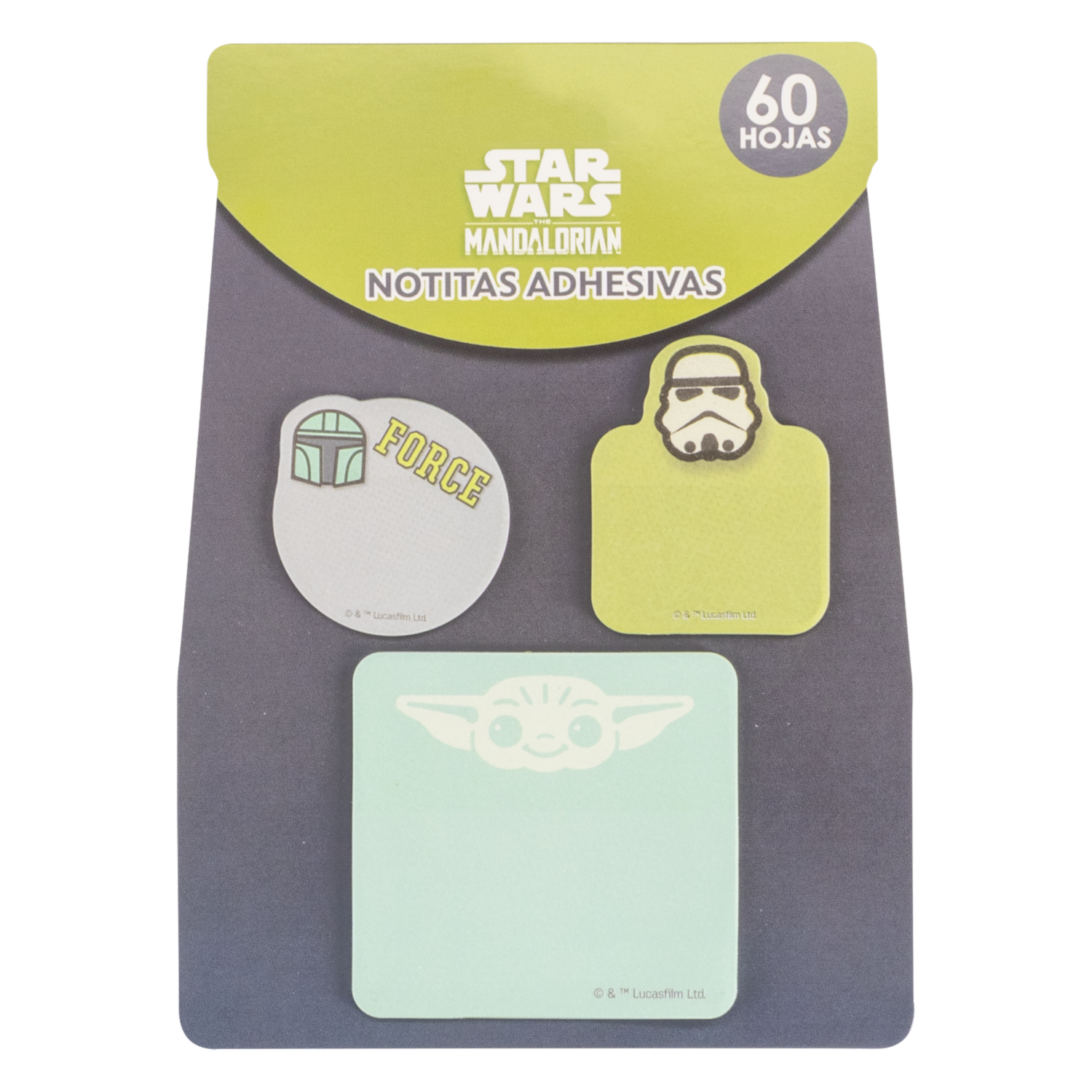 Notas Adhesivas Diseño Mandaloriam DISNEY 60 Hojas