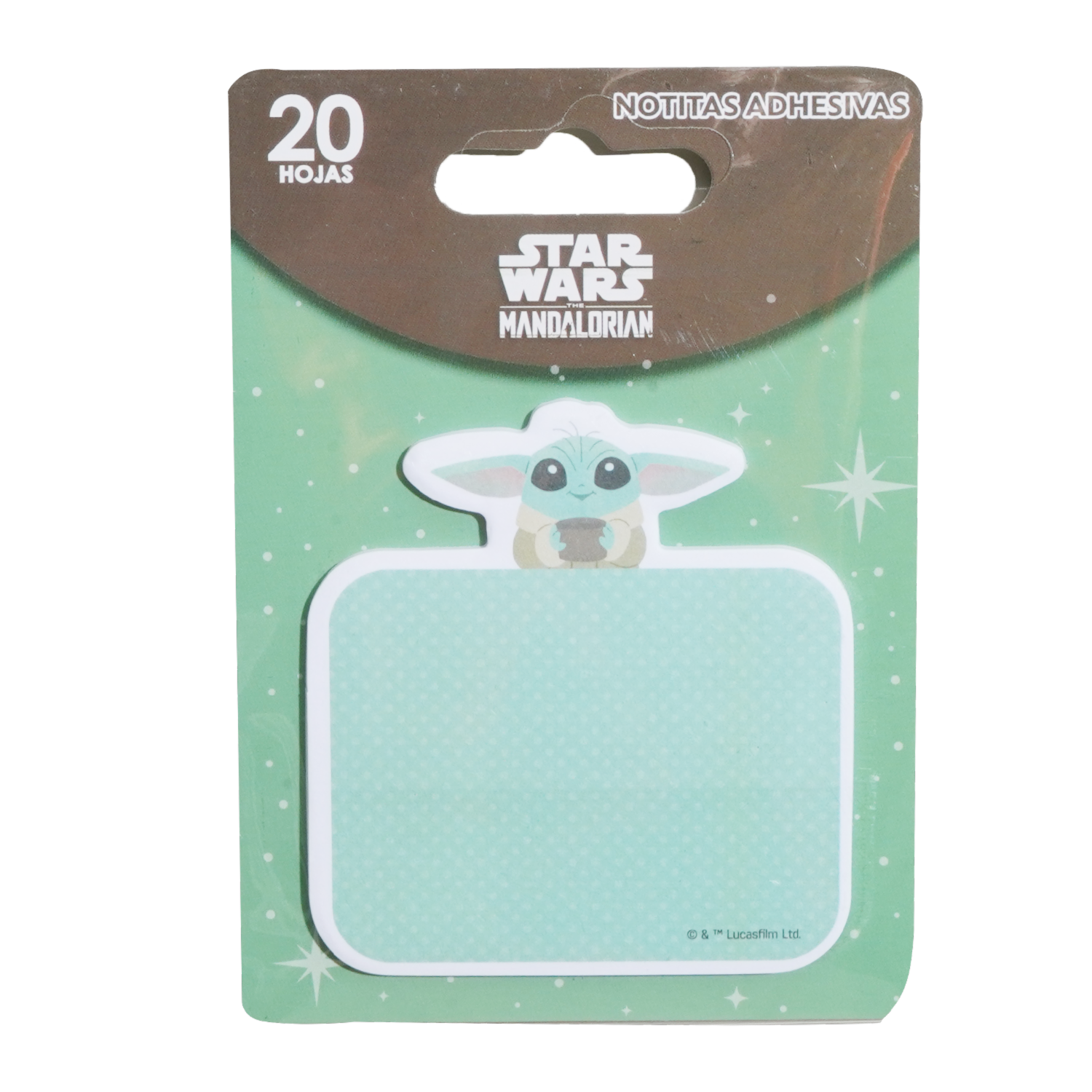 Notas Adhesivas Diseño Mandalorian DISNEY 20 hojas