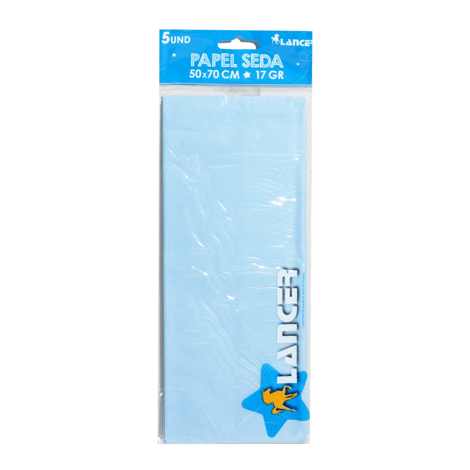 Set Papel Seda Celeste 17 G LANCER 70X50 Cm